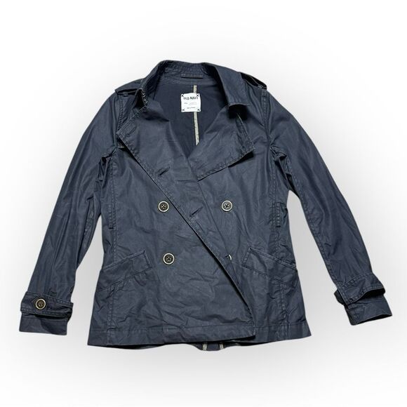 Old Navy Utility Jacket Women’s Size Small Black Button Up City Coat - Picture 9 of 10